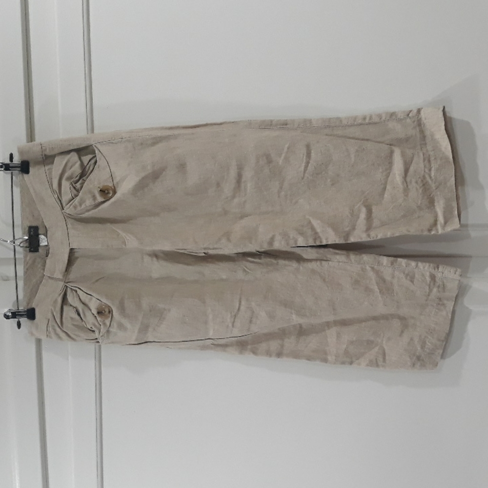 Banana Republic women's cropped linen pants size 4